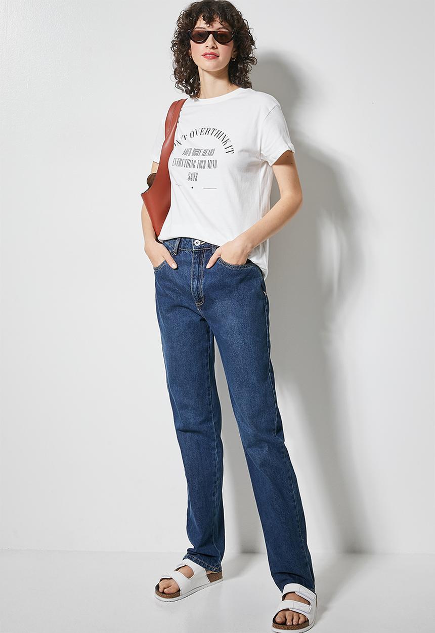 Superbalist - Don't overthink it printed tee - white 