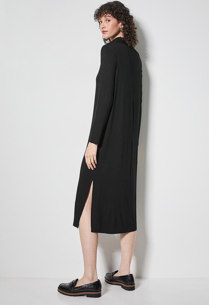 Superbalist - Shoulder pads column dress - black