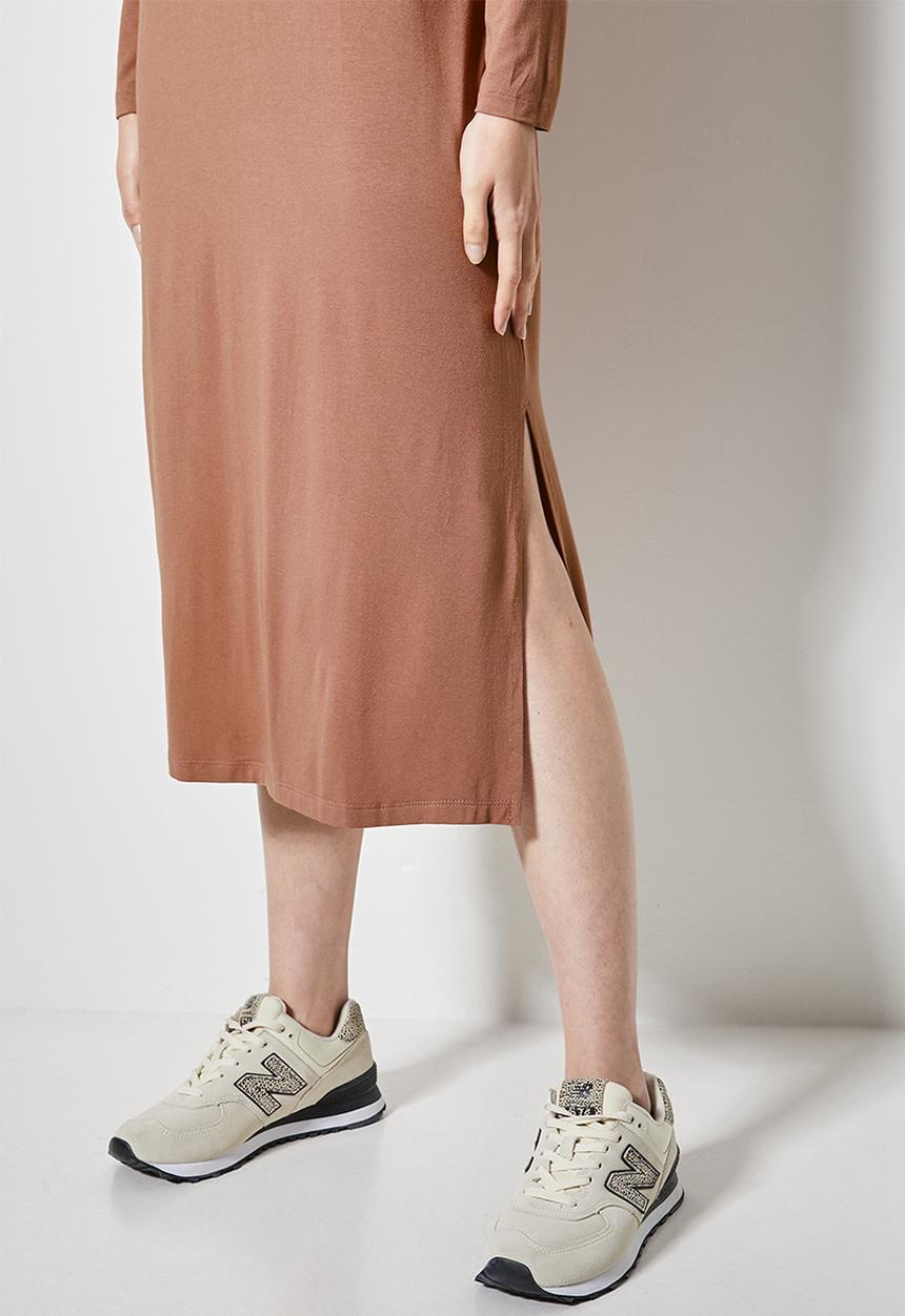 Superbalist - Shoulder pads column dress - copper