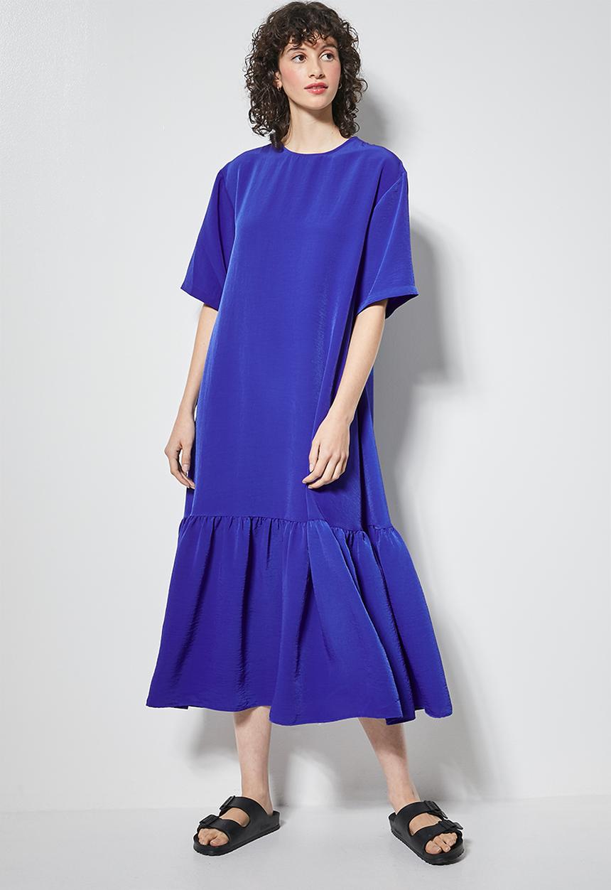 Superbalist - Single tier woven T-shirt dress - cobalt blue