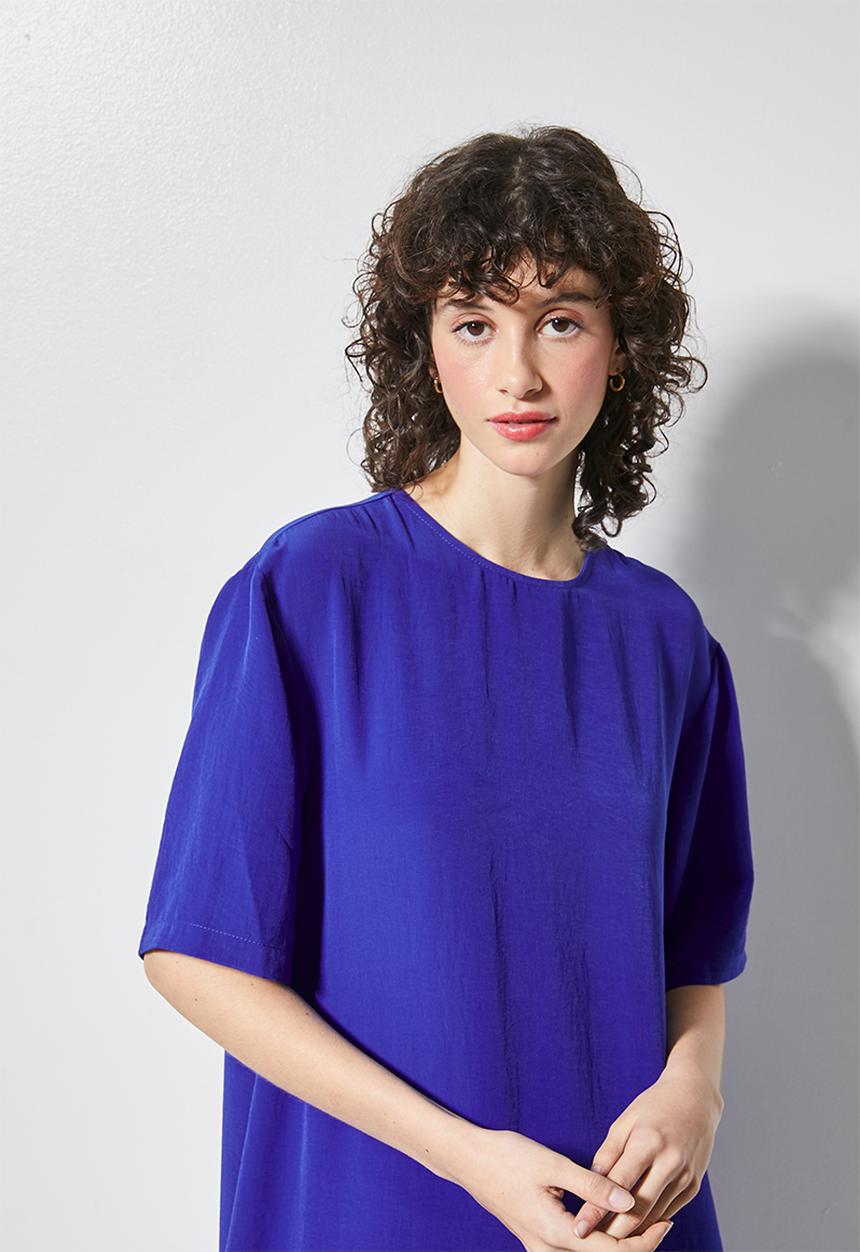 Superbalist - Single tier woven T-shirt dress - cobalt blue