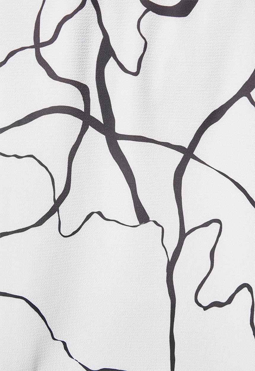 Superbalist - Basic squiggle shell blouse - white & black 