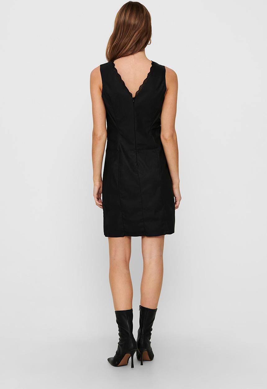 ONLY - Milla faux leather dress - black