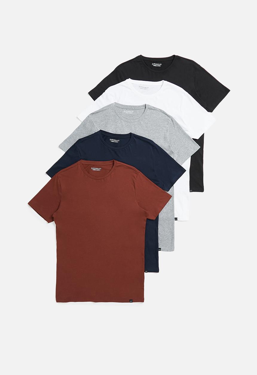 Superbalist - 5-pack nate crew neck tee - multi