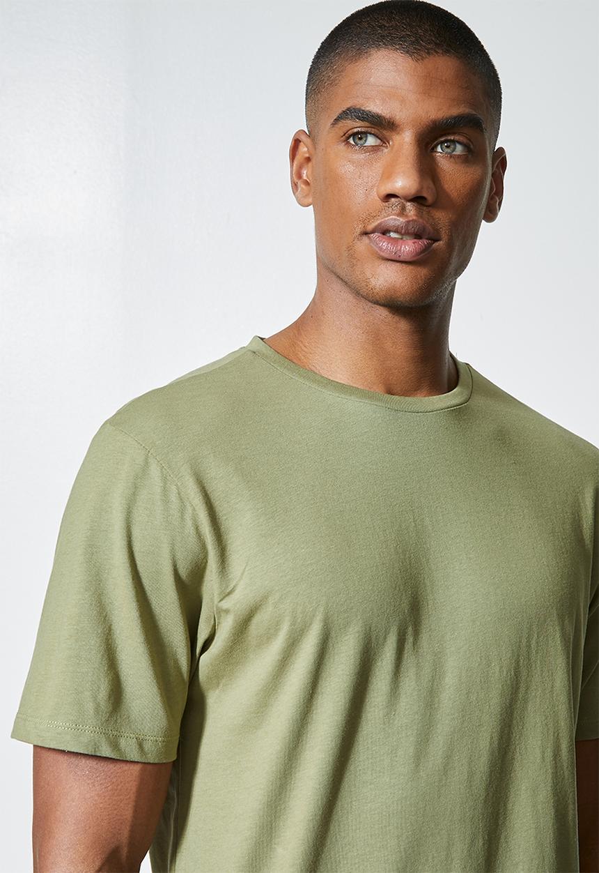 Superbalist - Barney longline curved hem tee - sage green 