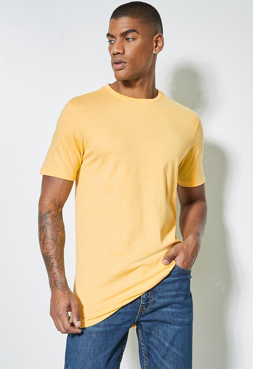 Superbalist - Barney longline curved hem tee - yellow 