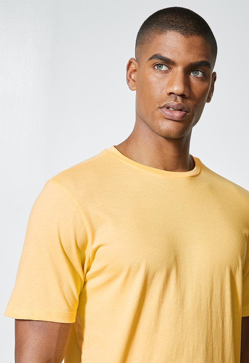 Superbalist - Barney longline curved hem tee - yellow 