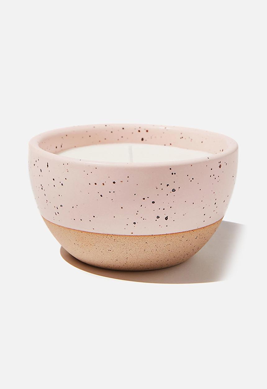 Rubi - Stoneware candle - pink