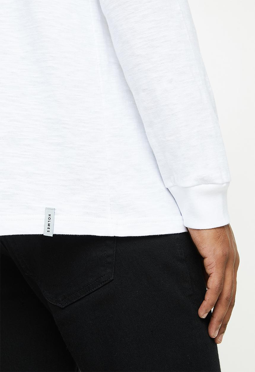 Holmes Bro's - Mellow leopard long sleeve tee - white