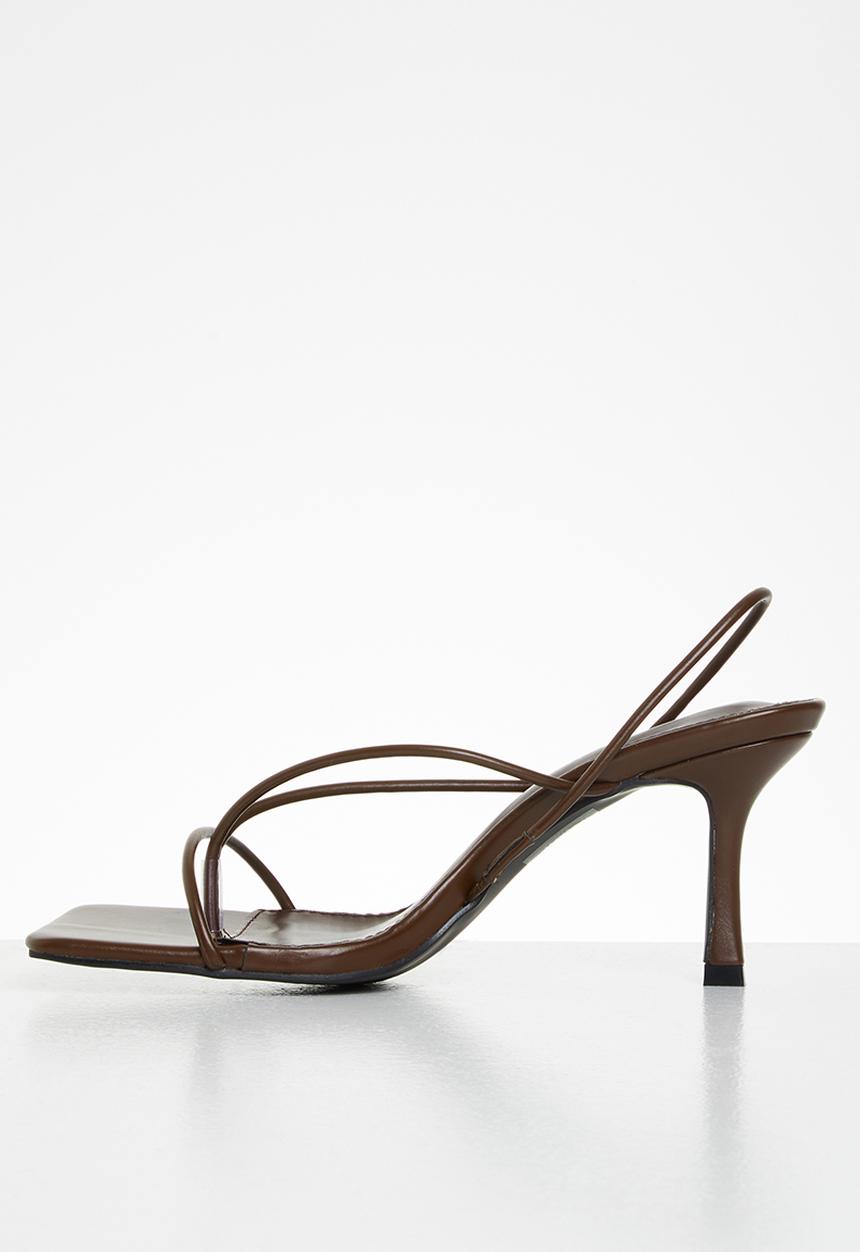 Public Desire - Annika strappy mule heel - brown 