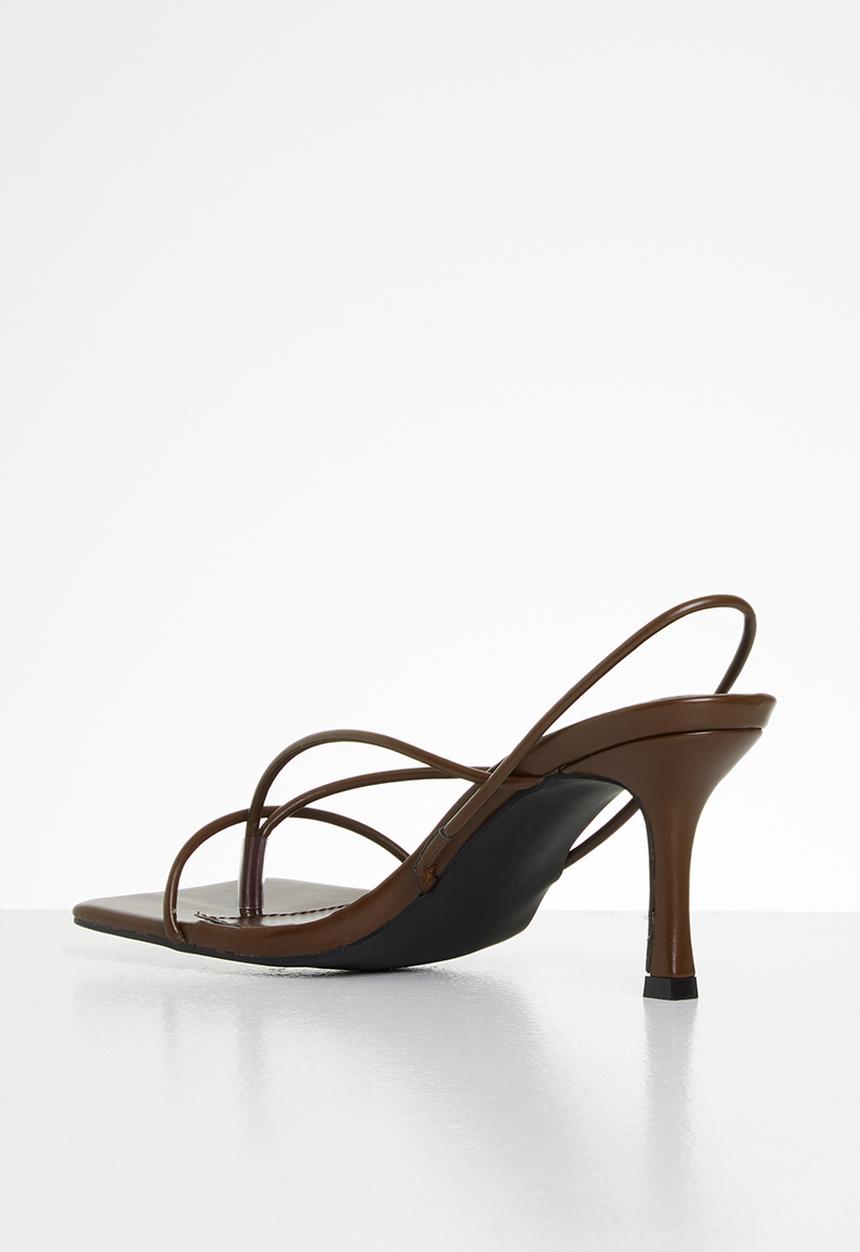 Public Desire - Annika strappy mule heel - brown 