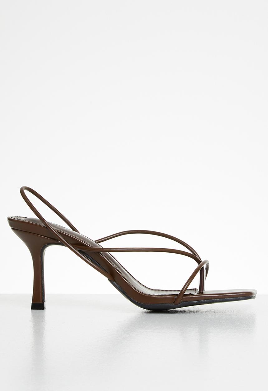 Public Desire - Annika strappy mule heel - brown 