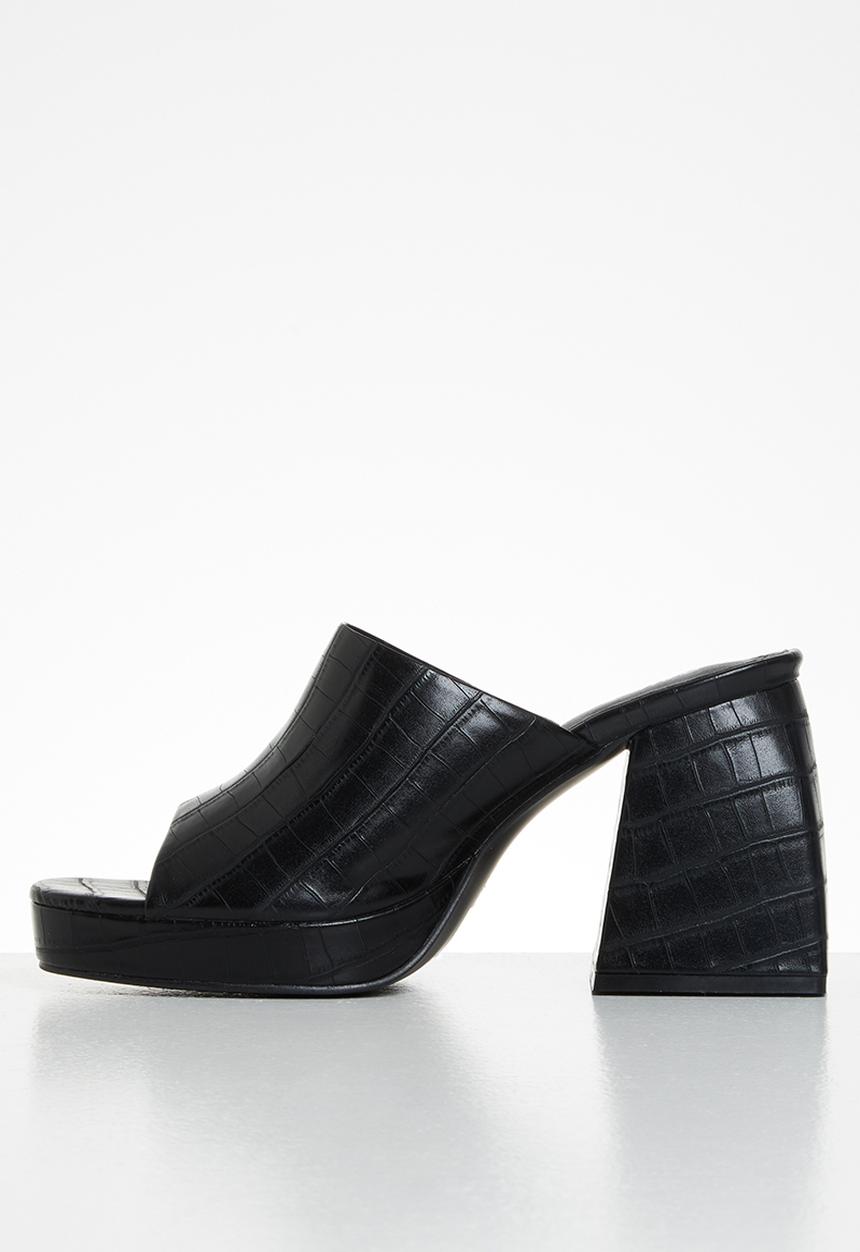 Public Desire - Oreo chunky block heel - black 