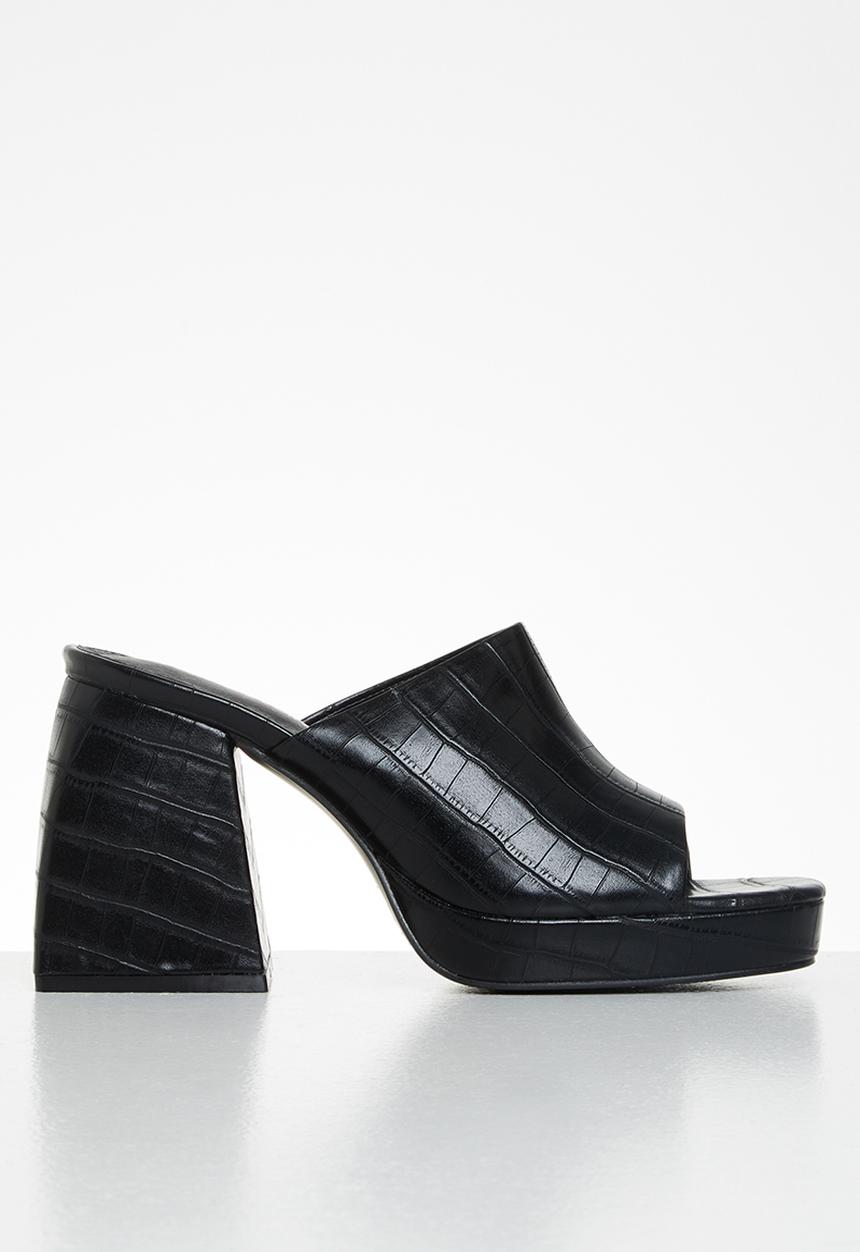 Public Desire - Oreo chunky block heel - black 