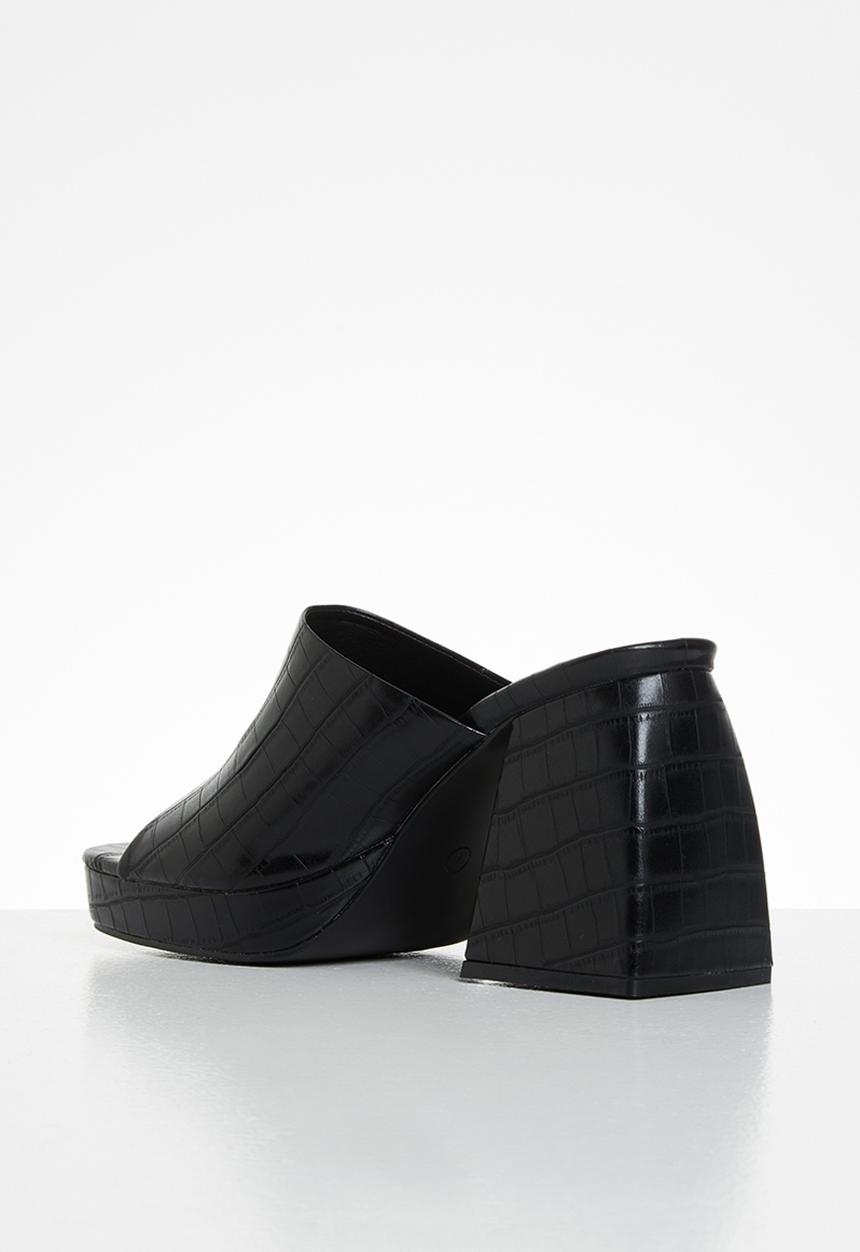 Public Desire - Oreo chunky block heel - black 