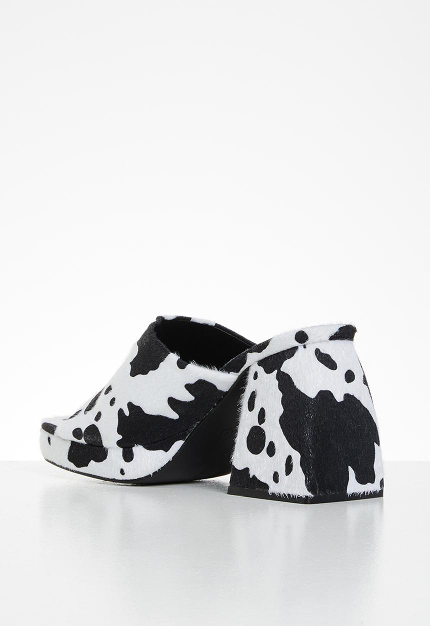 Public Desire - Oreo chunky block heel - black & white 