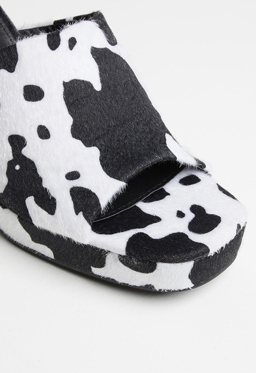 Public Desire - Oreo chunky block heel - black & white 
