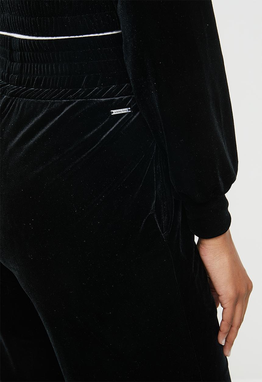 SISSY BOY - Club velvet palazzo - black