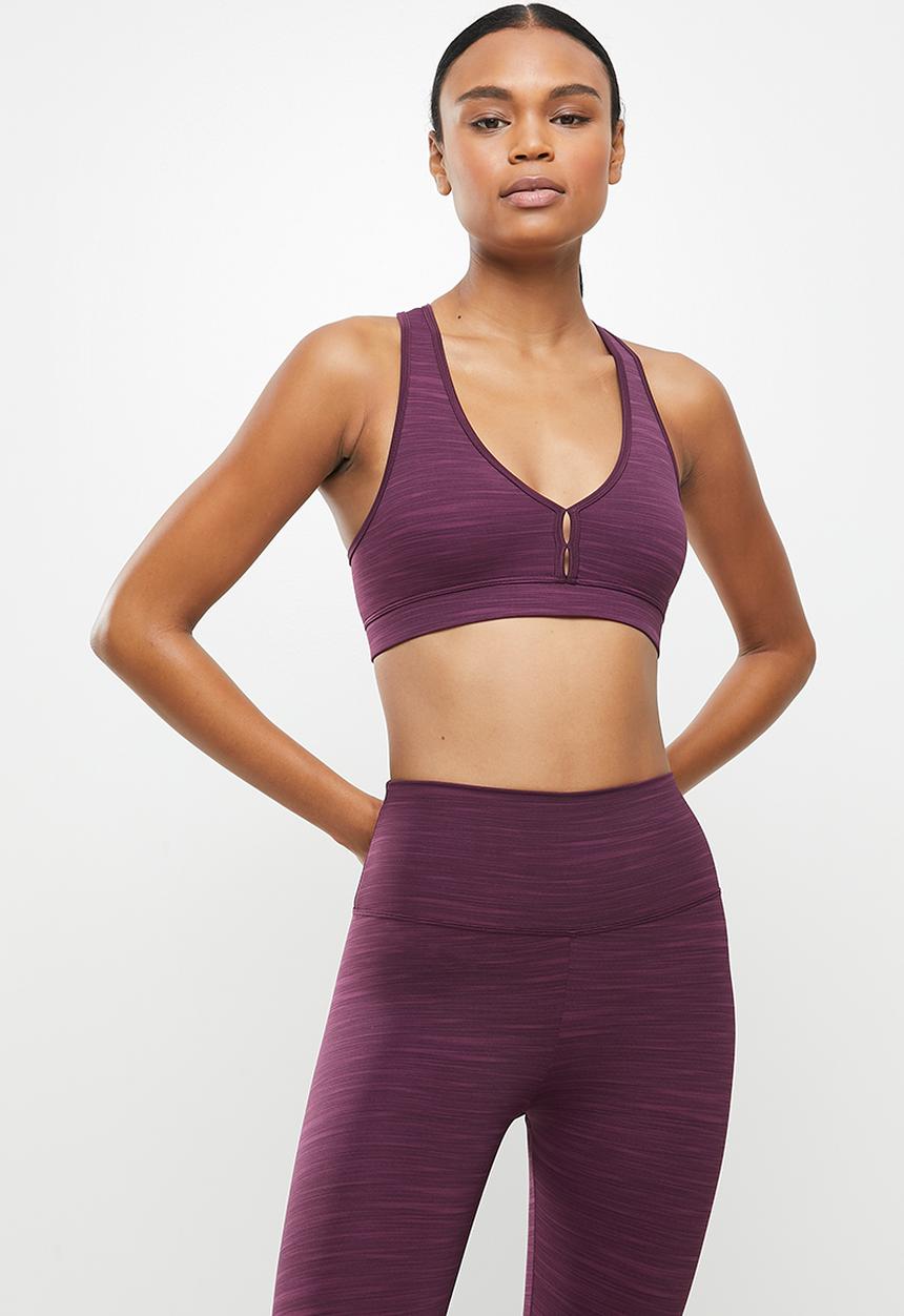 Fitgymwear - Space-dye preto crop - purple