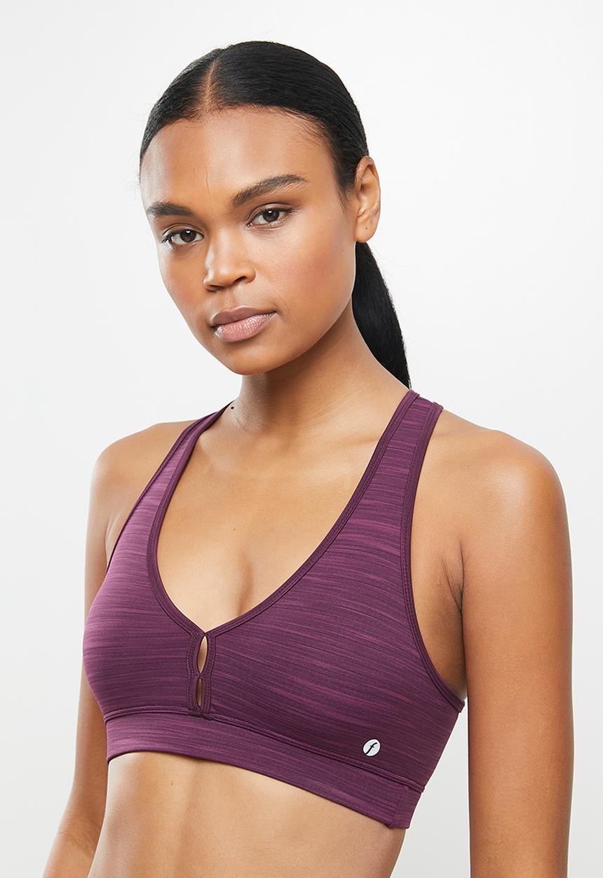 Fitgymwear - Space-dye preto crop - purple