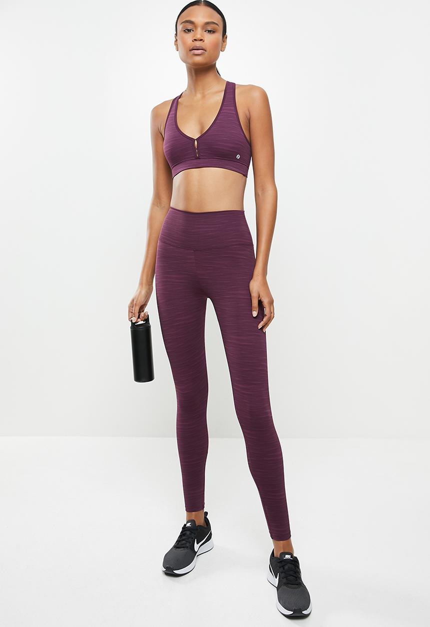 Fitgymwear - Space-dye preto crop - purple