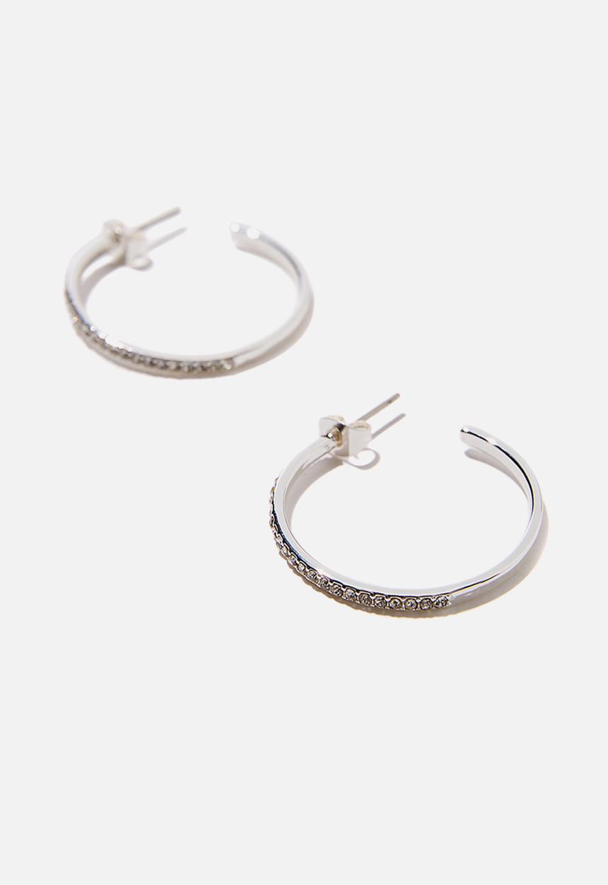 Rubi - Premium mid hoop - sterling silver plated 
