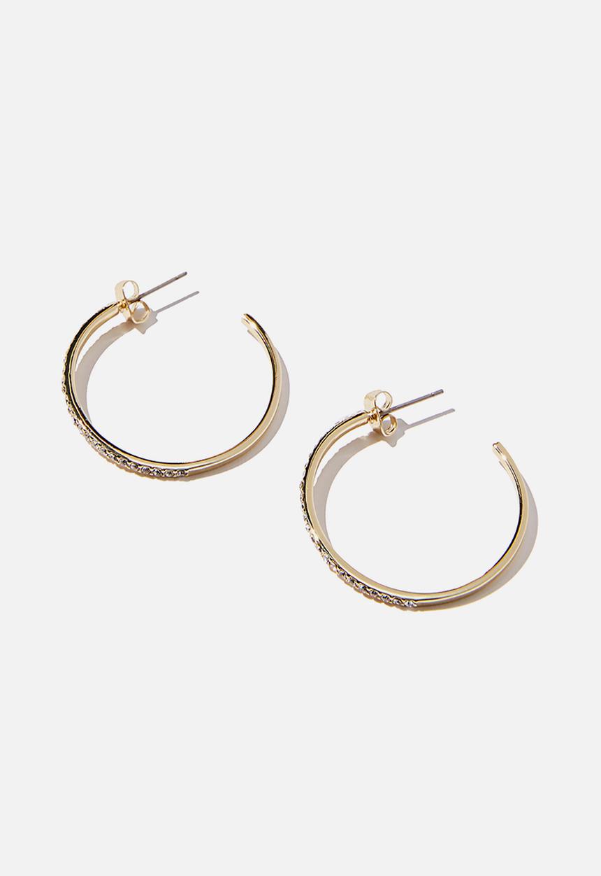 Rubi - Premium mid hoop - gold plated 