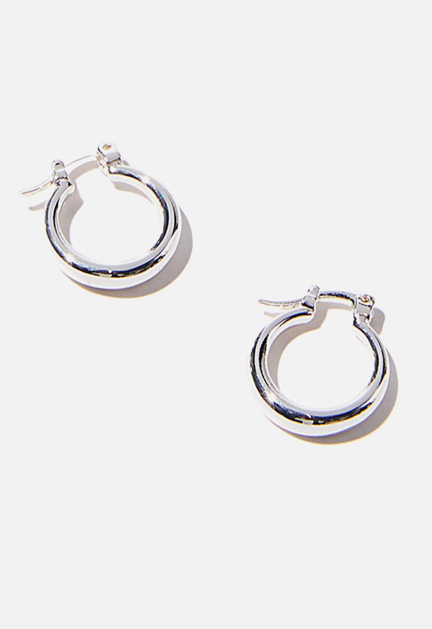 Rubi - Premium huggie hoop - sterling silver small tubular