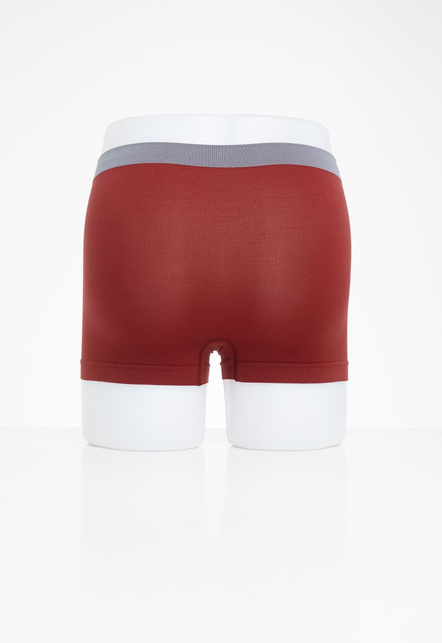 Jonathan D - 2-pack seamless briefs - burgundy & grey
