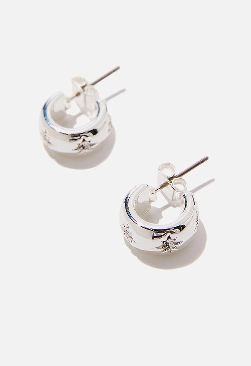 Rubi - Premium everyday hoop - sterling silver plated astral