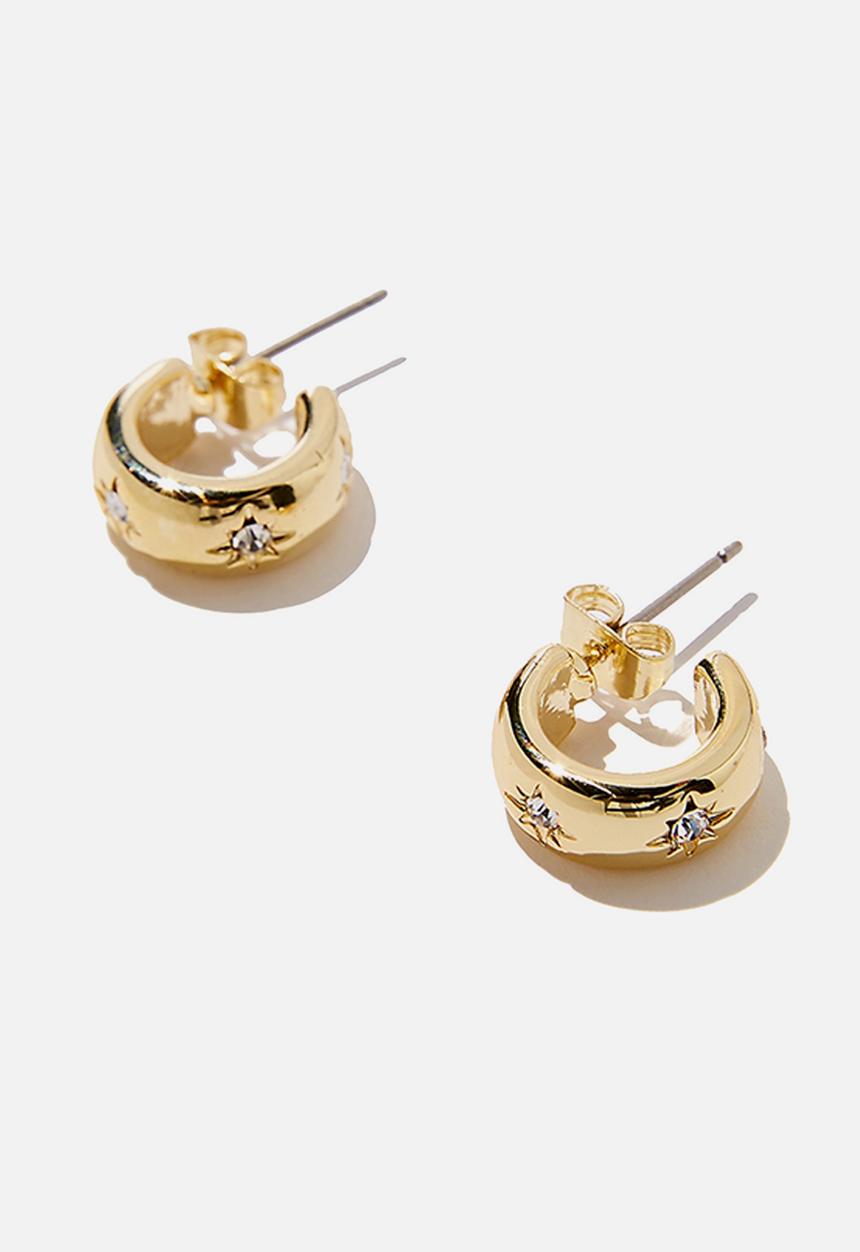 Rubi - Premium everyday hoop - gold plated astral