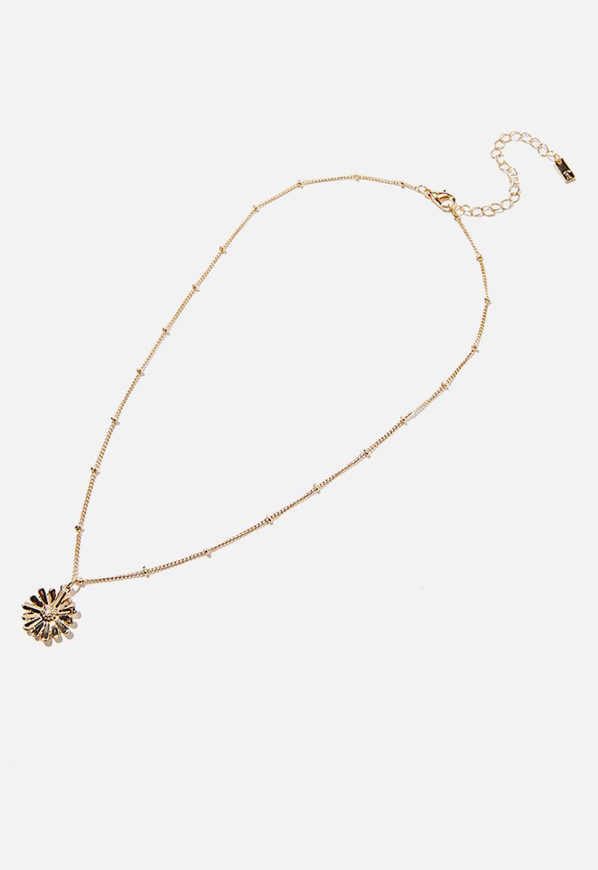 Rubi - Reloved pendant necklace - gold daisy