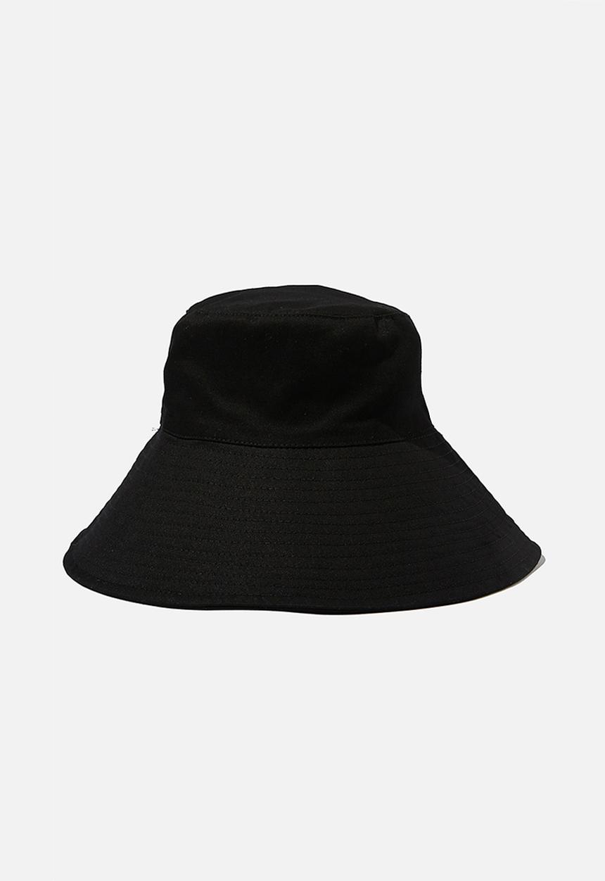 Rubi - Hazel wide brim sun hat - black