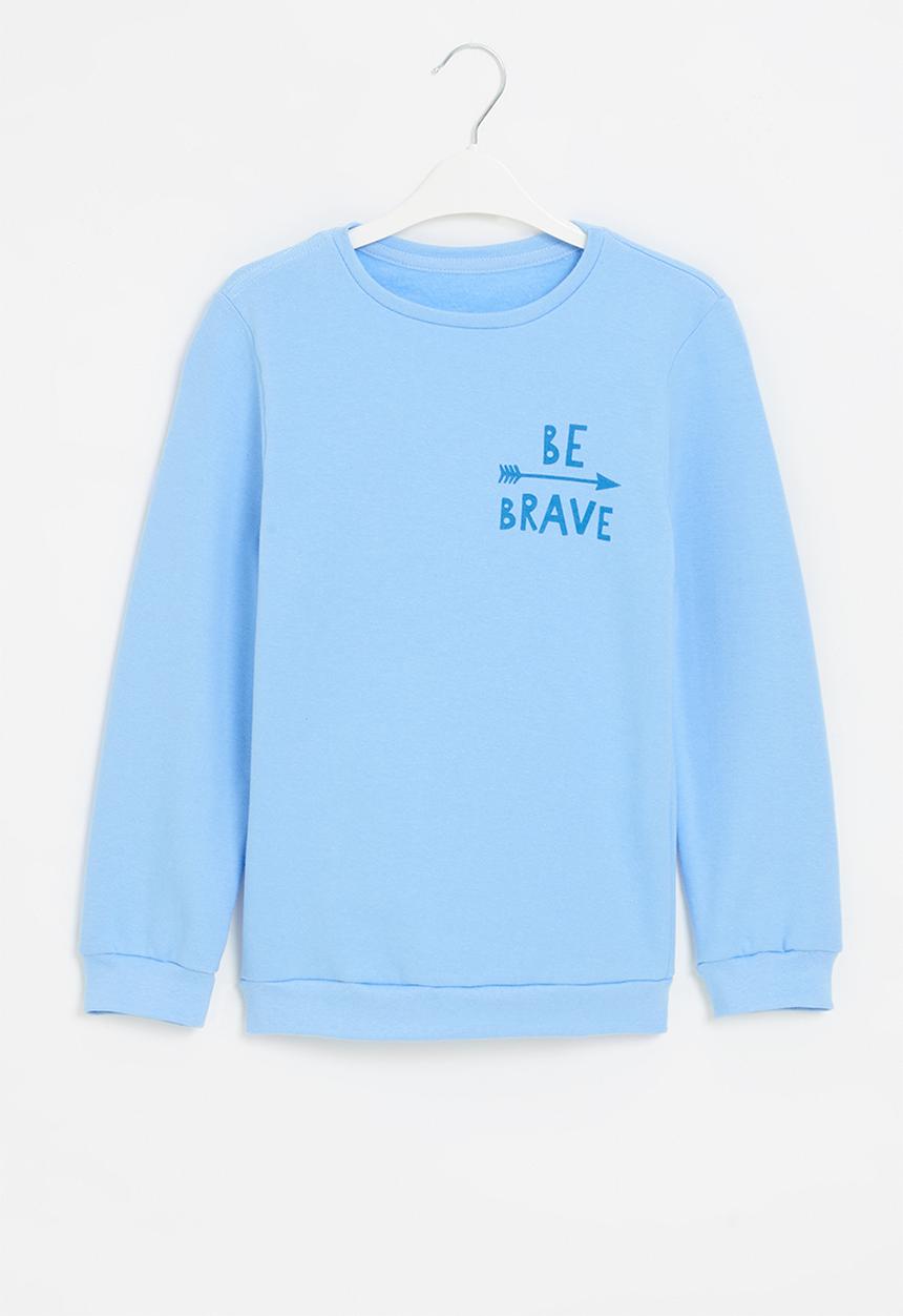 Rebel Republic - Boys graphic crew sweatshirt - light blue