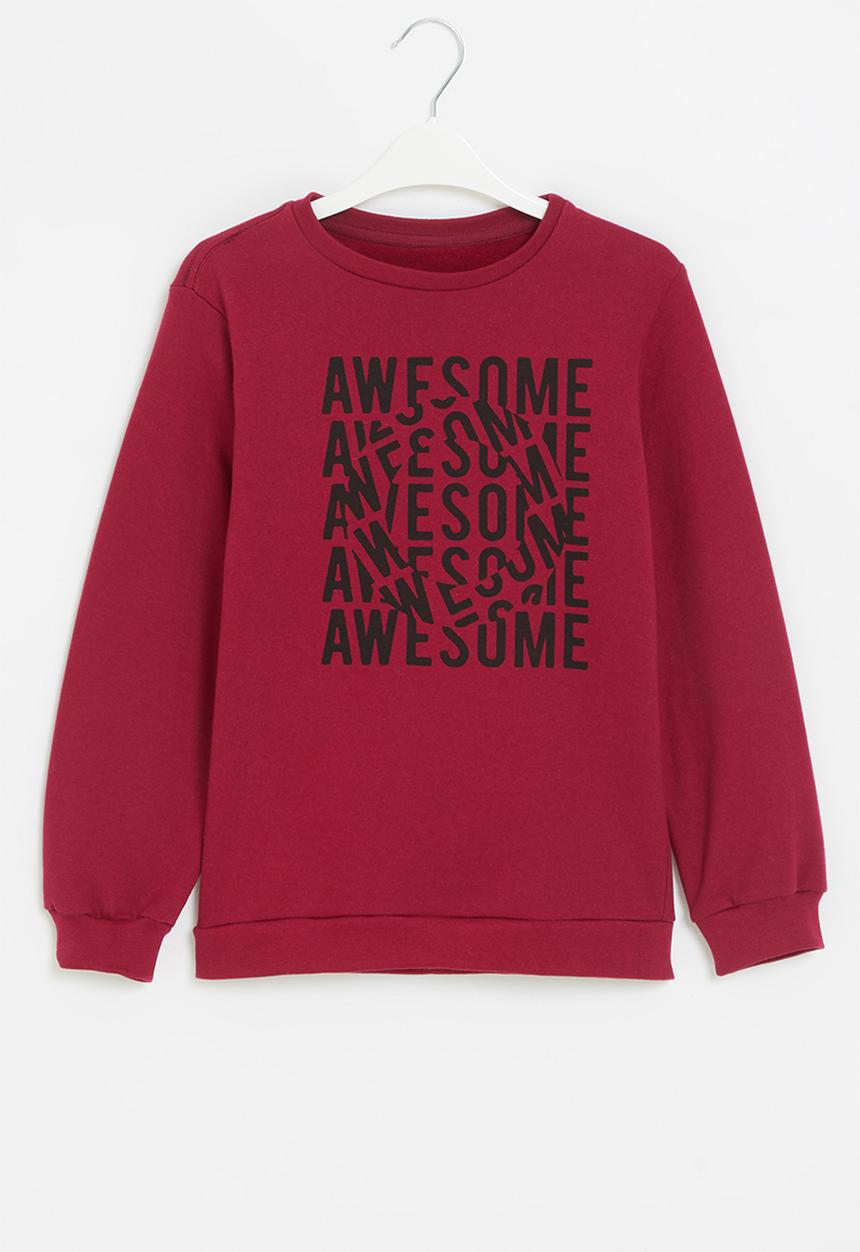 Rebel Republic - Boys graphic crew sweatshirt - maroon