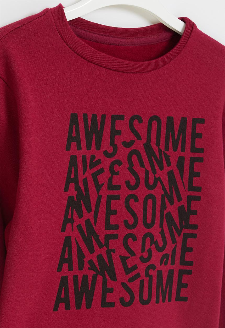 Rebel Republic - Boys graphic crew sweatshirt - maroon