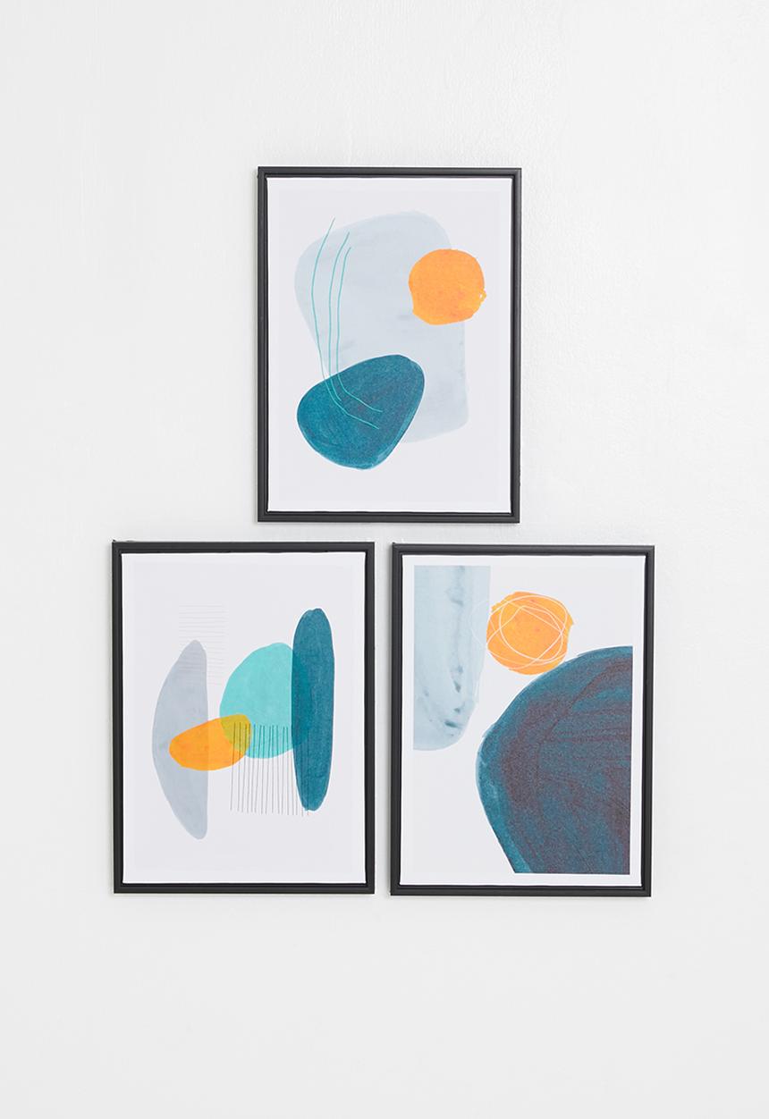 Sixth Floor - Royale abstract wall art - set of 3
