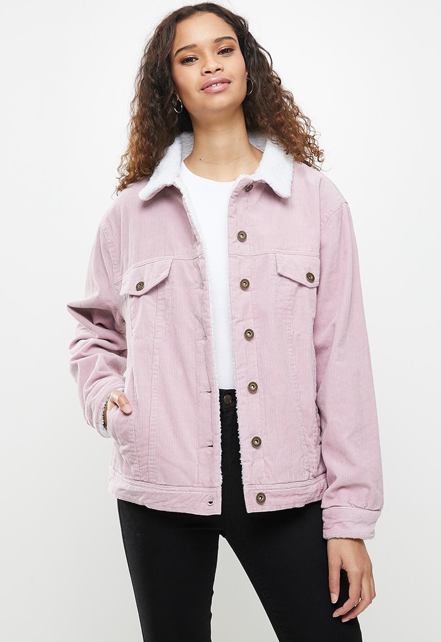 Cotton On - Sherpa cord trucker jacket - lilac