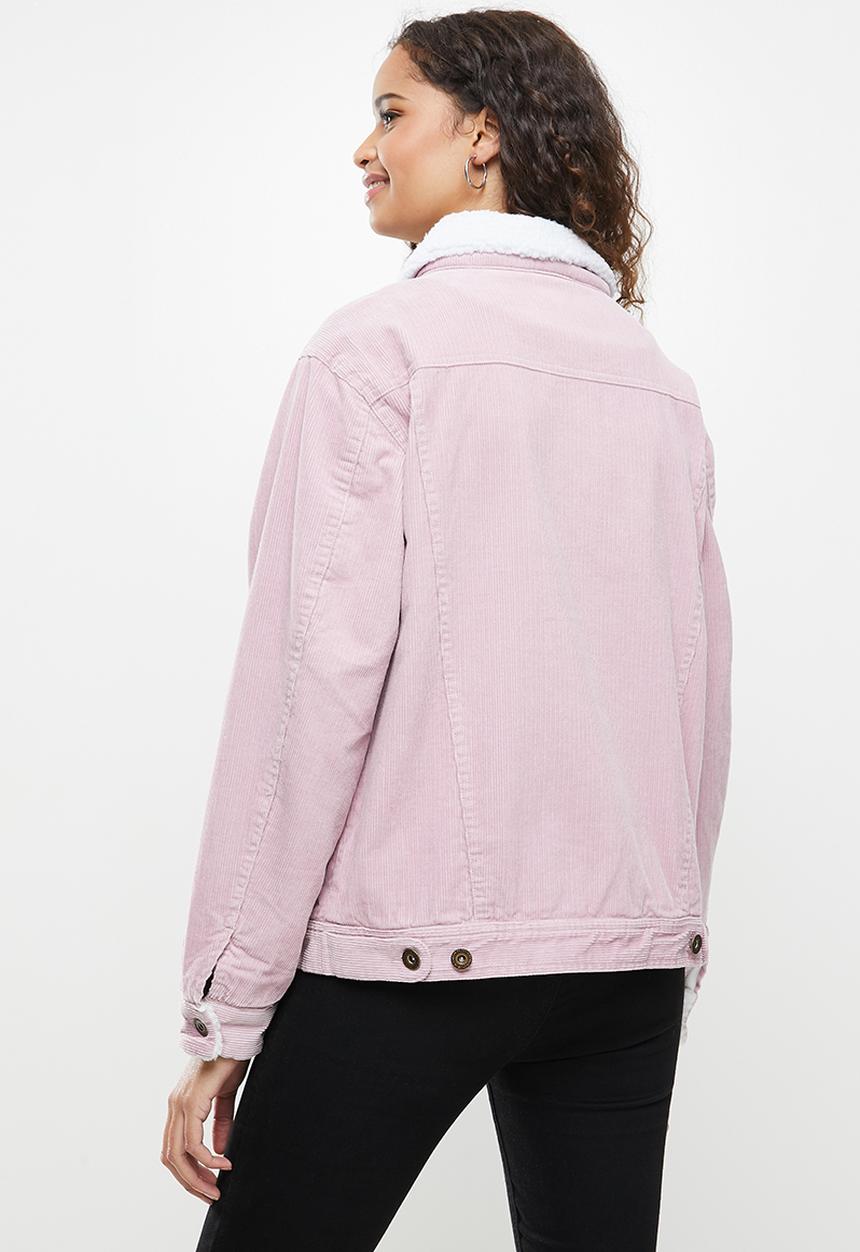 Cotton On - Sherpa cord trucker jacket - lilac