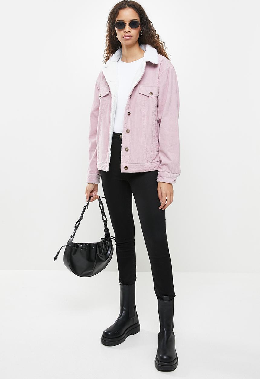 Cotton On - Sherpa cord trucker jacket - lilac