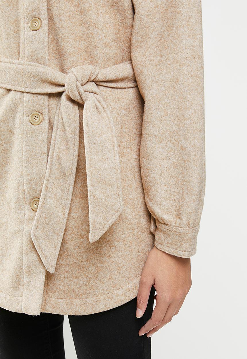Cotton On - The belted shacket - oatmeal