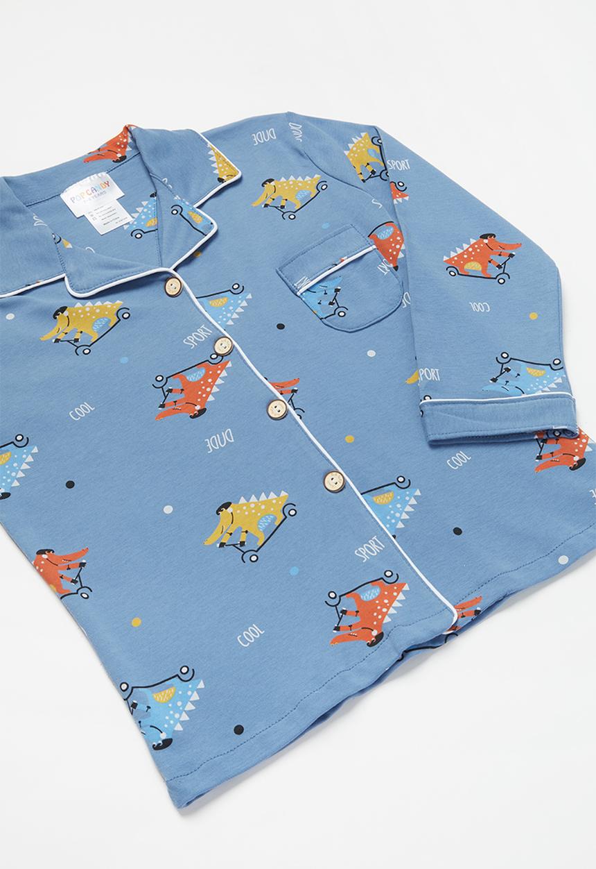 Pop Candy - Boys printed sleepset - blue