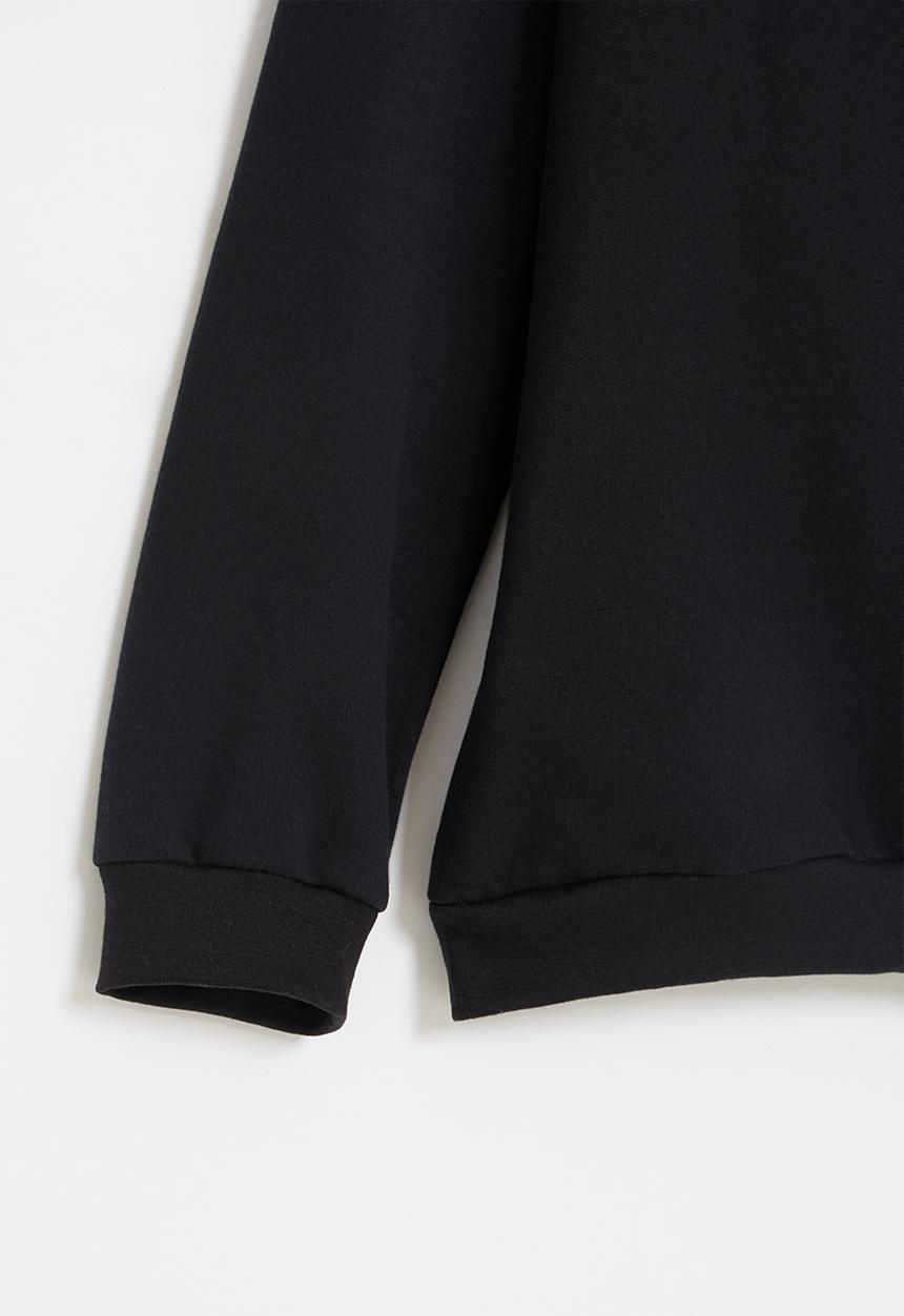 Superbalist - Graphic fleece crewneck sweater - black