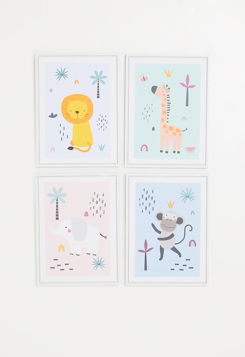 Sixth Floor - Vibrant Jungle animals - set of 4