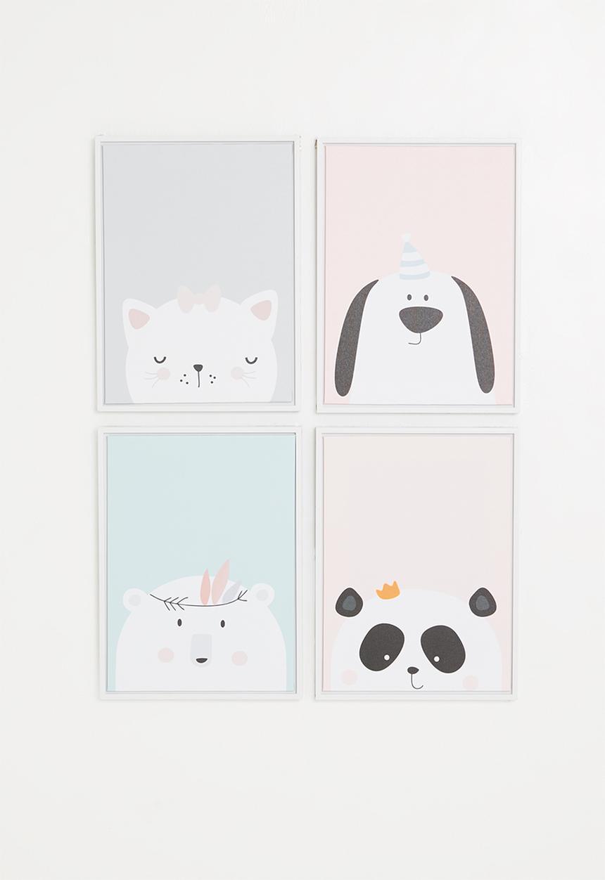 Sixth Floor - Pastel Woodlands animals - set of 4