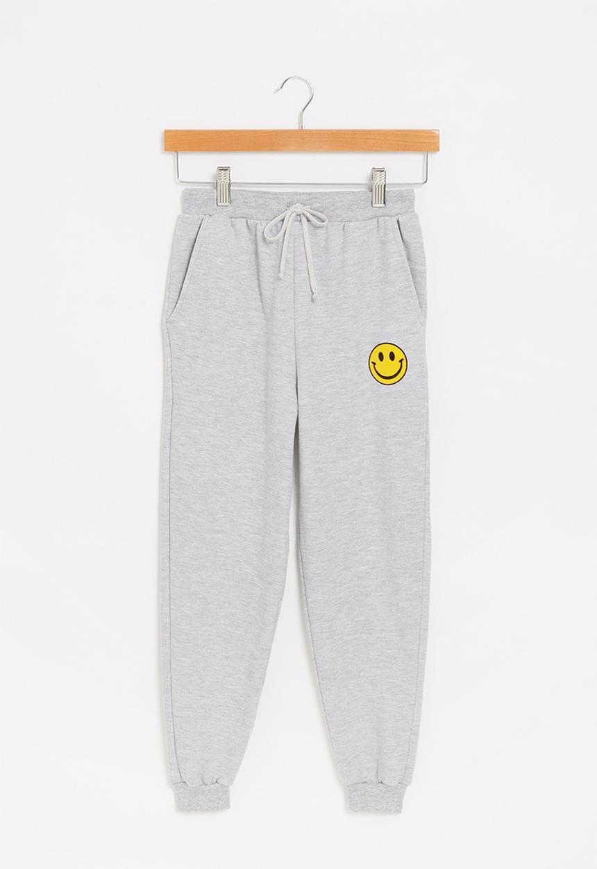 Superbalist - Graphic fleece jogger - grey 