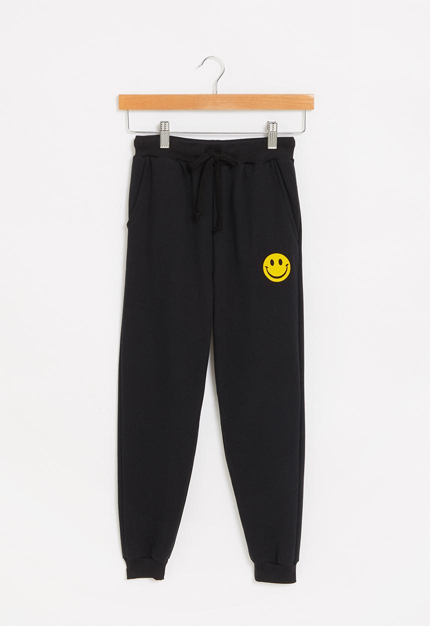 Superbalist - Graphic fleece jogger - black