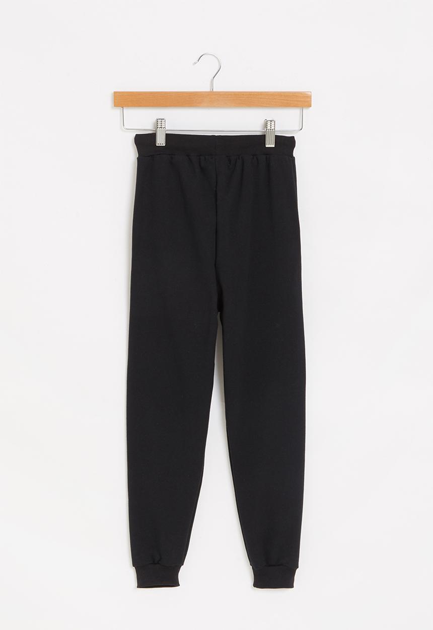 Superbalist - Graphic fleece jogger - black