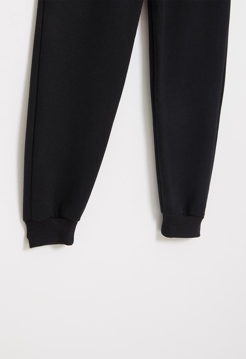 Superbalist - Graphic fleece jogger - black