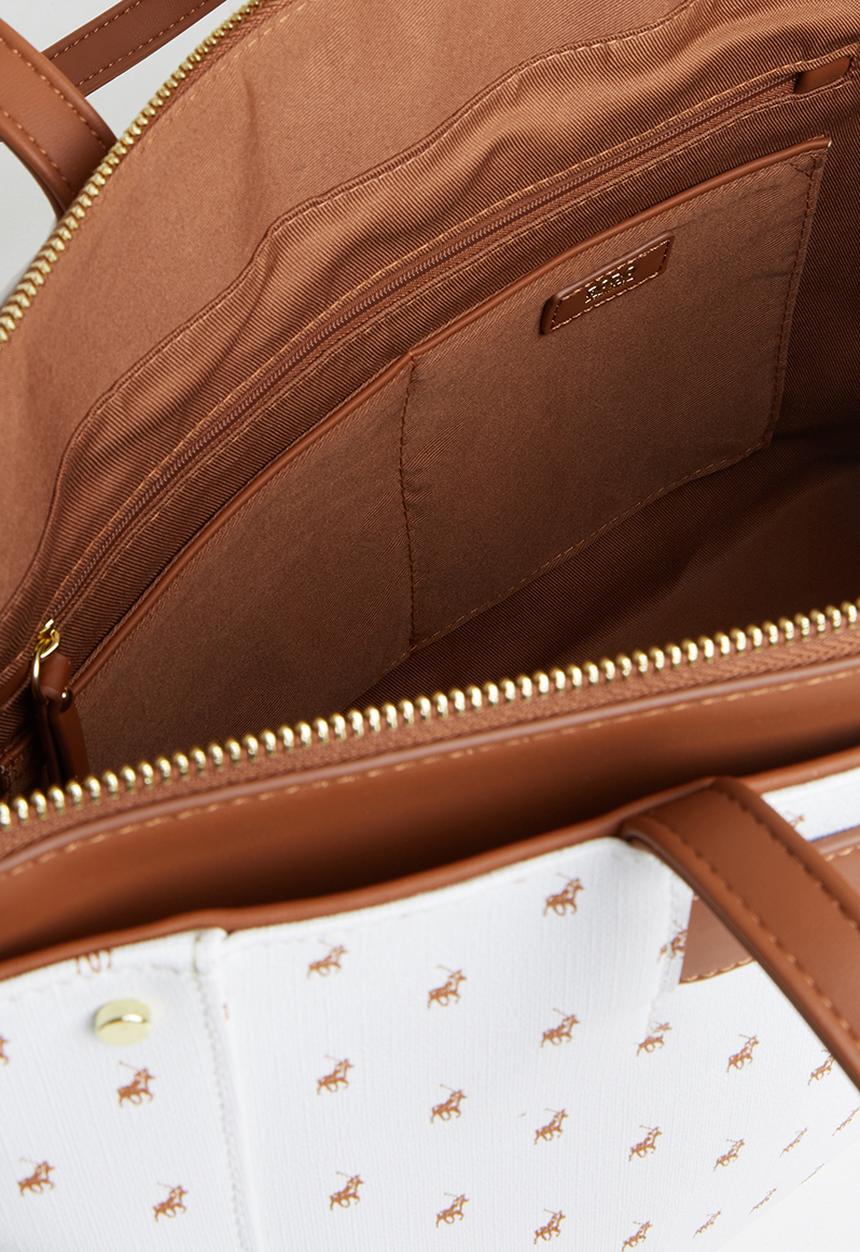 POLO - Minimalist iconic tote bag - white